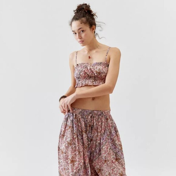 NWT UO Out From Under Jasmine Cropped Purple Ruffle Cami - Picture 6 of 9